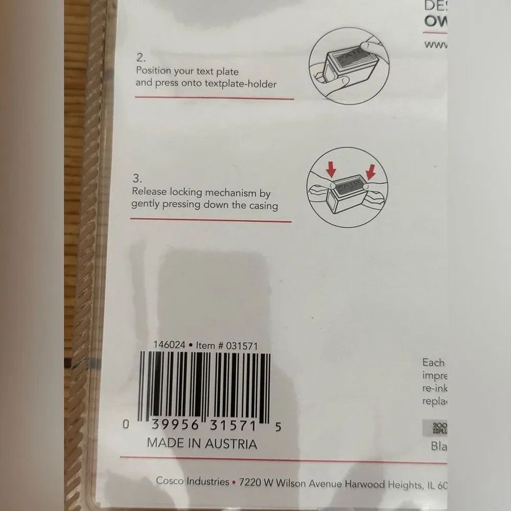 Cosco 2000 Plus Jumbo Message Stamp, PAID, RECEIVED, FAXED - Brand NEW Sealed